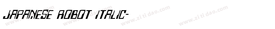 Japanese Robot Italic字体转换
